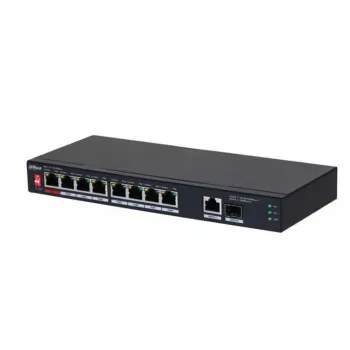 Dahua Technology PoE PFS3110-8ET1GT1GF-96 Unmanaged Gigabit Ethernet (10/100/1000) Power over Ethernet (PoE) Black