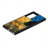 Phone case iKins for Samsung Galaxy Note 20 Ultra — black cafe terrace design