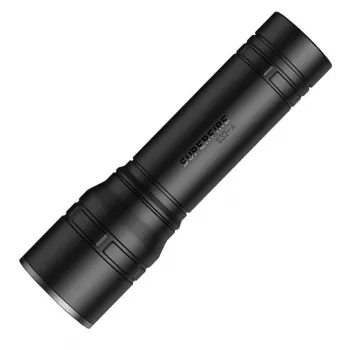 Flashlight Superfire S33‑A USB black — handheld LED torch, 4 modes, rechargeable
