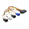 Power cable DELOCK SATA 15-pin to 4×2-pin fan (12V / 7V / 5V), 20 cm