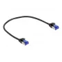 Network Cable DeLOCK RJ45 Cat.6A S/FTP Slim 0.25m Black