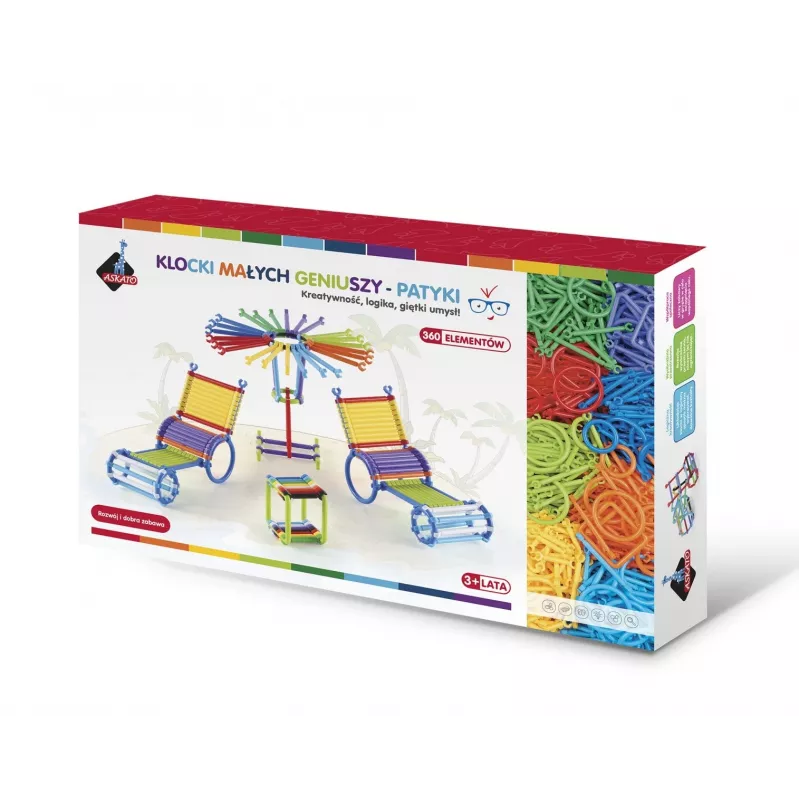Building Blocks Set Ascato Blocks Sticks 360 elements in box