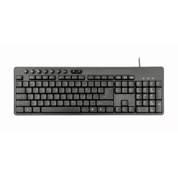 Wired full-size keyboard Gembird KBS-UM-04 USB QWERTY US English with mouse, black, 1.5 m cable