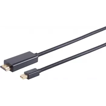 Mini DisplayPort to HDMI cable ShiverPeaks BS10-53025, 1 m, gold-plated connectors, male-to-male