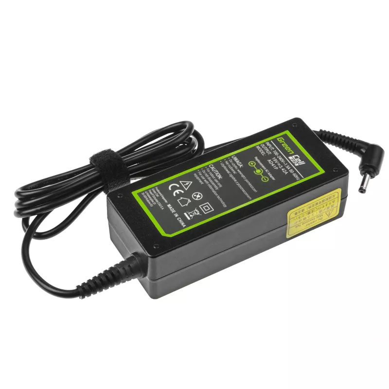 Power adapter Green Cell AD41P 65W for ASUS laptops, 19V 3.42A, indoor, black
