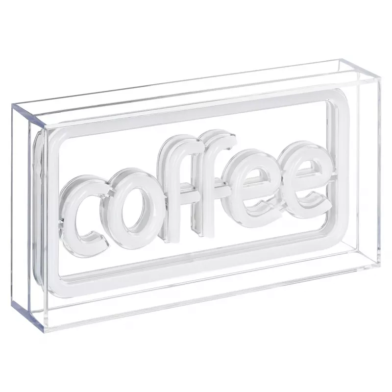 Neon LED sign ActiveJet AJE-NEON COFFEE, multicolour, USB 5V, surfaced mount, AS plastic frame