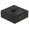 DeLock HDMI 2 - 1 bidirectional 4K 60 Hz compact - Retail Box - Video/Audio-Switch - 2 x HDMI - Desktop (64072)