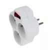 Esperanza ELK304W electrical splitter, 3 sockets with switch, white