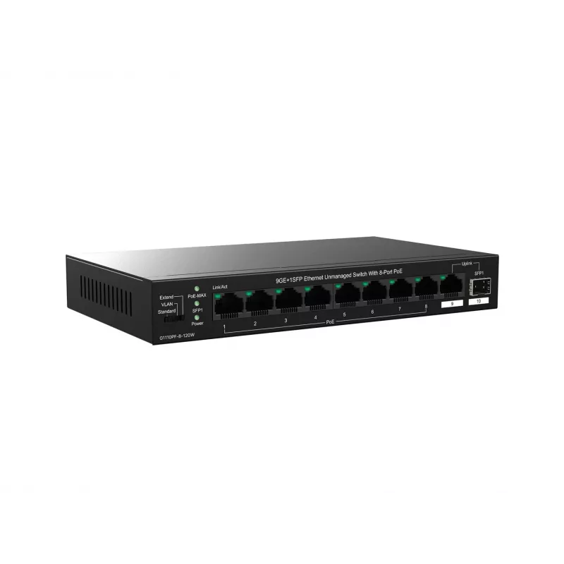 Unmanaged Switch Tenda TEG1110PF-8-120W Gigabit Ethernet PoE 9 Ports