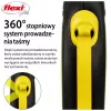 Retractable lead Flexi New NEON 5 m - tape leash, for small dogs up to 15 kg, black/yellow