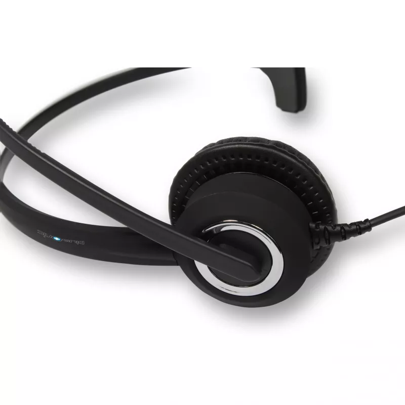 Mono USB Headset Plusonic 10.1P — single-ear USB headset compatible with Teams and Skype