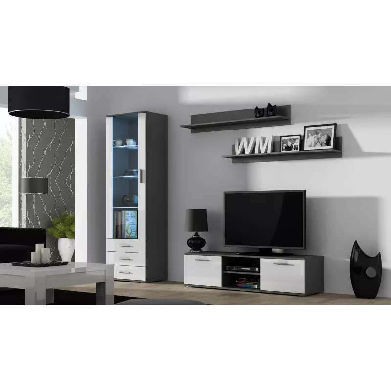 Cama TV stand SOHO 140 grey/white gloss