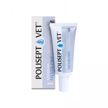 Wound gel JM Sante Polisept Vet Silver Pro 30 ml — topical wound care for dogs and cats, 30 ml tube