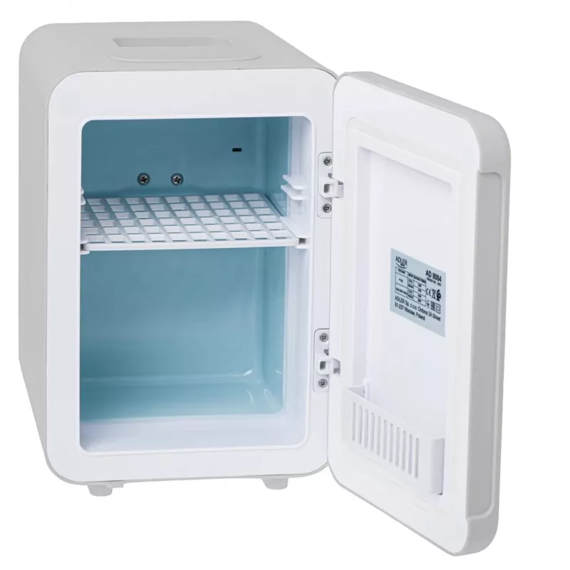 Mini refrigerator Adler AD 8084G — compact grey 12V/230V, 4 L capacity, portable, right-hinged door