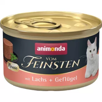 Wet cat food animonda Vom Feinsten Salmon & Poultry Grain Free 85 g can, adult, gluten-free, soy-free