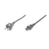 Assmann Mains connection cable. Schuko - C5 M/F. 1.2m. H05VV-F3G 0.75 mm². bl (AK-440115-012-S)