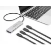 DeLOCK USB Type-C Hub 10 Gbps 4 Ports Aluminium Grey