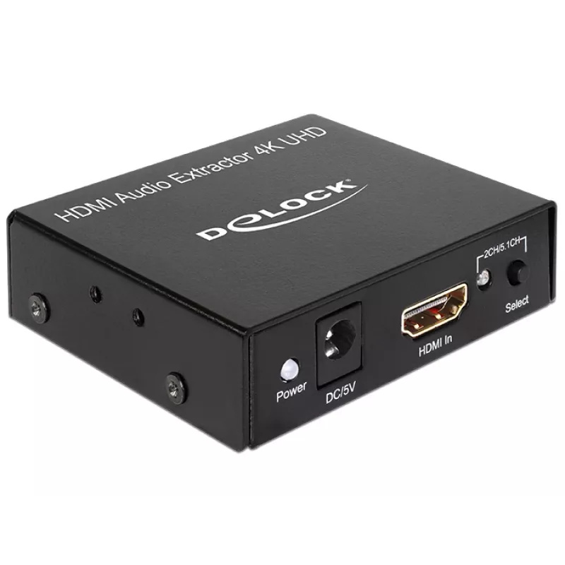 HDMI Stereo / 5.1 Channel Audio Extractor 4K, Adapter black