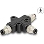 Cable splitter DeLOCK M8 T-Splitter A-coded 3 pin 1 x male to 2 x male parallel connection