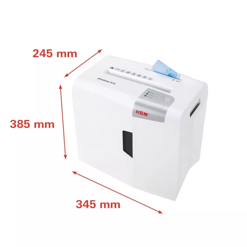 HSM shredstar S10 document shredder, 6 mm + separate CD-cutting mechanism