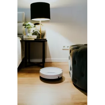 Robot vacuum BLAUPUNKT RVC201 — round, white, bagless 0.5 L dust container, 55 min runtime