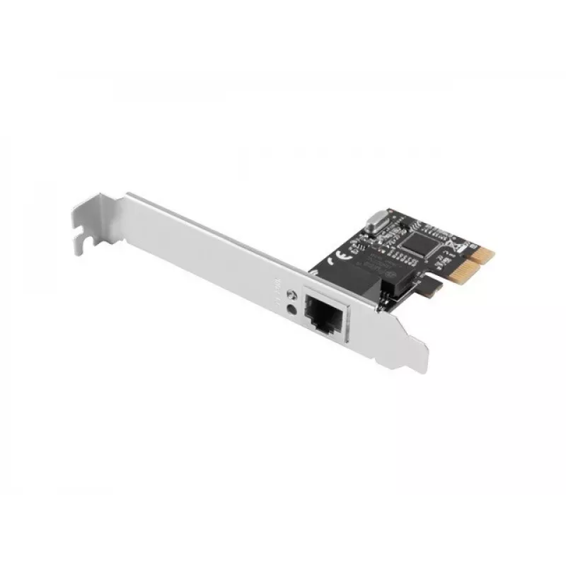 Internal Ethernet Network Card LANBERG PCE-1GB-201, PCI Express, 1× RJ-45 Gigabit (1000 Mbit/s), black