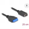 DeLOCK USB Cable Pin Header female to internal USB Type-E Key A 25 cm