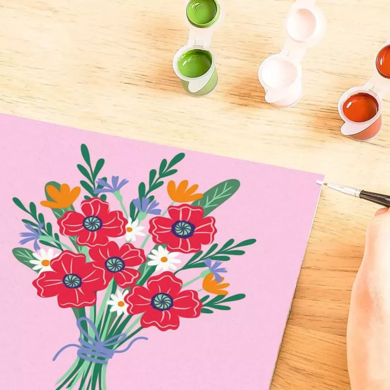 Painting kit Ravensburger CreArt — Poppy bouquet (creative set, model 25519)