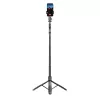 Tripod selfie stick Crong CRGSGU1BLK aluminium Bluetooth with foldable legs and phone mount