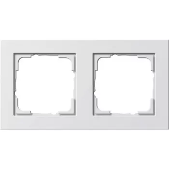 Wall plate GIRA E2 White — thermoplastic screwless cover, 80.8×151.9×9.3 mm