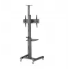 Floor TV stand Gembird TVS-70T-02 for 37 inch–70 inch screens, max 70 kg, VESA 200x200–600x400, tilt ±5°/−12°, height adjustable, caster wheels, cable management