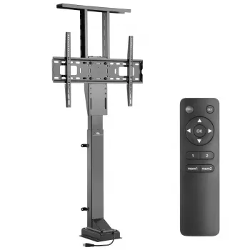Floor TV mount MACLEAN MC-866 for 37–65 inch (94–165.1 cm), VESA up to 600×400, max load 50 kg, black