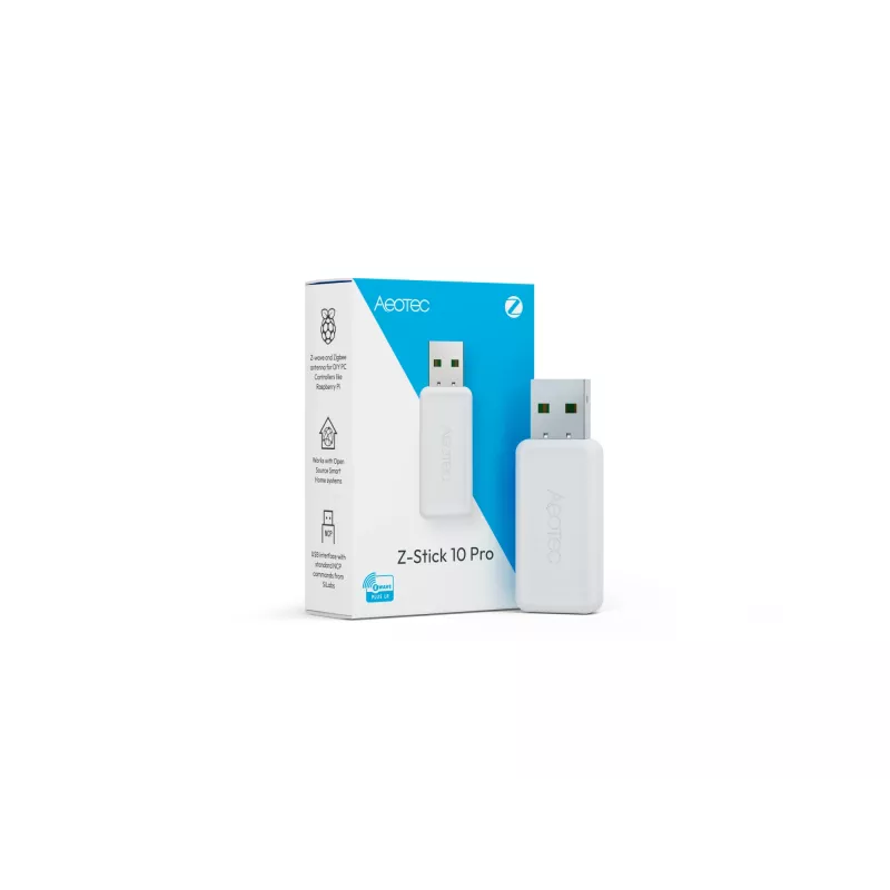 USB Z‑Wave and Zigbee stick AEOTEC AEOEZWA060 Pro — dual‑protocol USB gateway for smart home integration