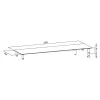 Monitor riser glass top 1000mm long