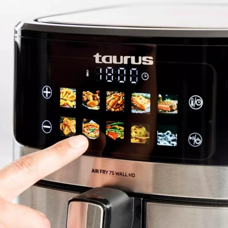 Air fryer Taurus Air Fry 7S 1600W 6.5L, stainless steel, 8 programs, 80–200°C, touch control