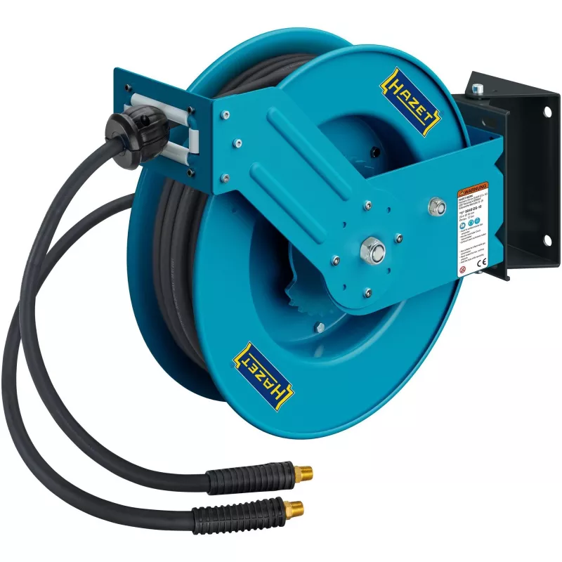 Open Hose Reel 9040OS-10, 20 Meter, Compressed Air Hose Blue, 2 Meter Connection Hose