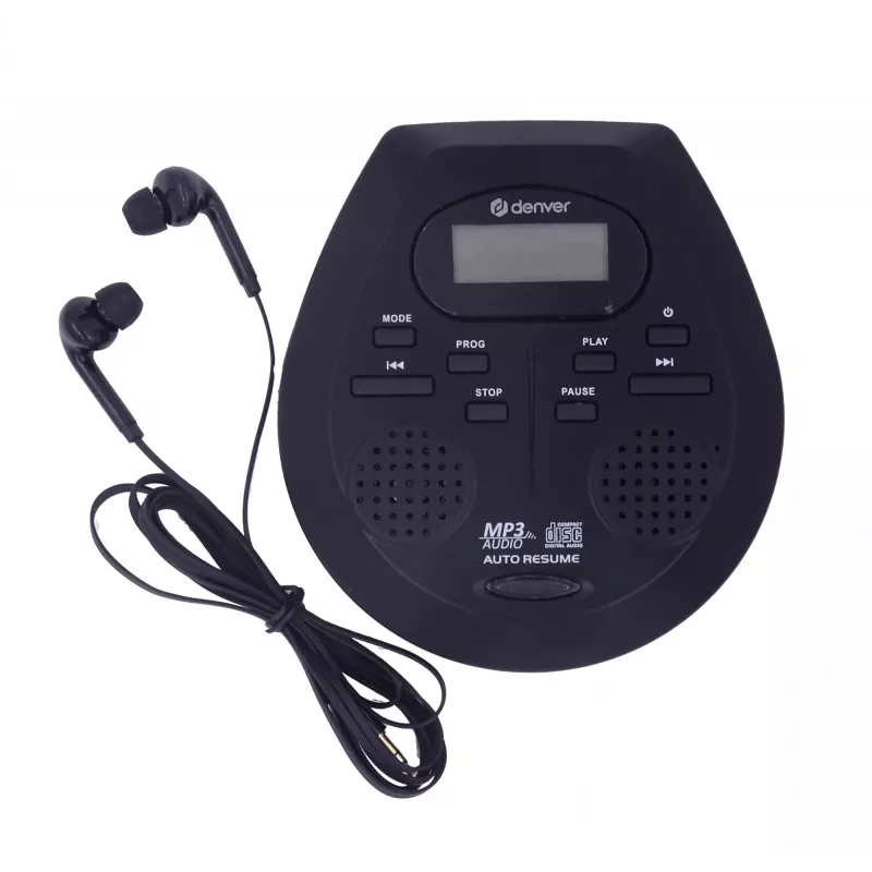 Portable CD player Denver DMP-395B Black MP3 playback LCD display