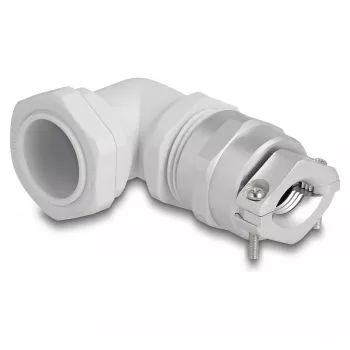DeLOCK Cable Gland 90° angled PG21 grey strain relief