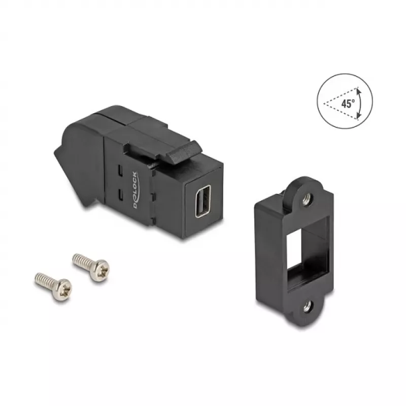 DeLOCK 67154 cable gender changer Mini DisplayPort DisplayPort Black