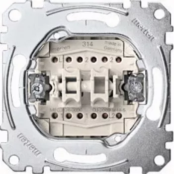 MERTEN double two-way switch insert MEG3126-0000 10AX AC 250V MEG3126-0000 MEG3126-0000 (MEG3126-0000)