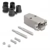 Cable boot DELOCK D-Sub plastic housing for 9‑pin male/female with rubber seals, grey, 31.2×47.9×16.6 mm