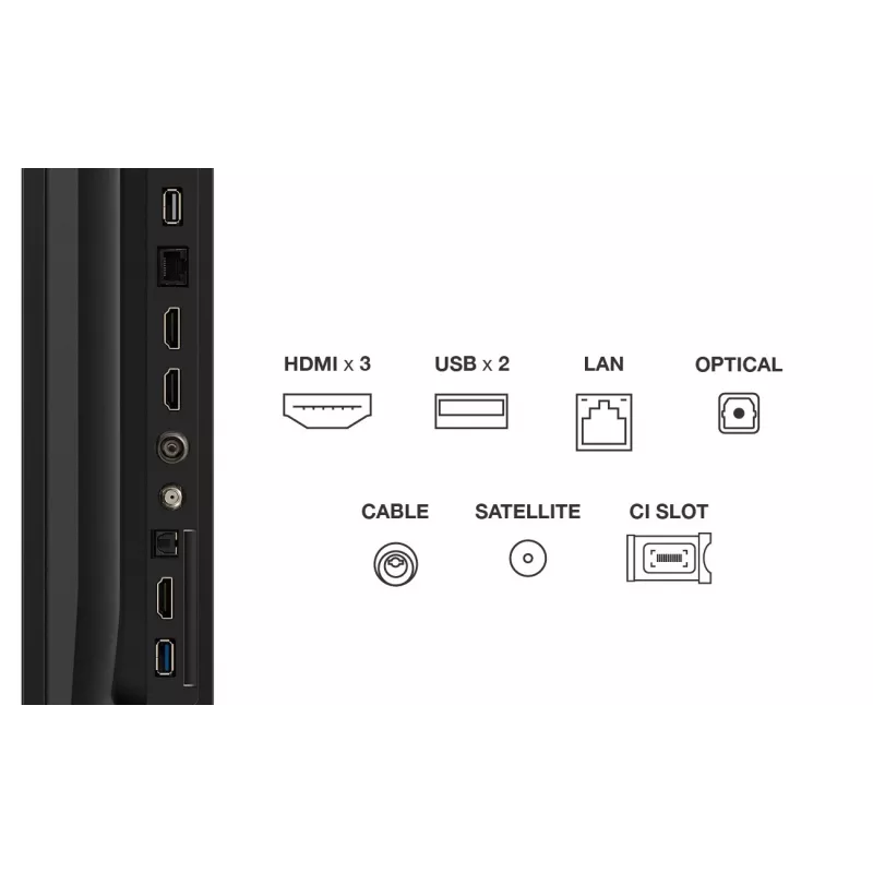 TCL 75P69K TV 190.5 cm (75 inch) 4K Ultra HD Smart TV Wi-Fi Black