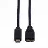 ROLINE - USB Cable - Micro-USB 3.0 Type B (M) to USB Type C (M) - 1 m - Black (11.02.9006)