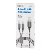 LogiLink CU0202 USB cable USB 2.0 1.2 m USB A USB C/Micro-USB A Grey