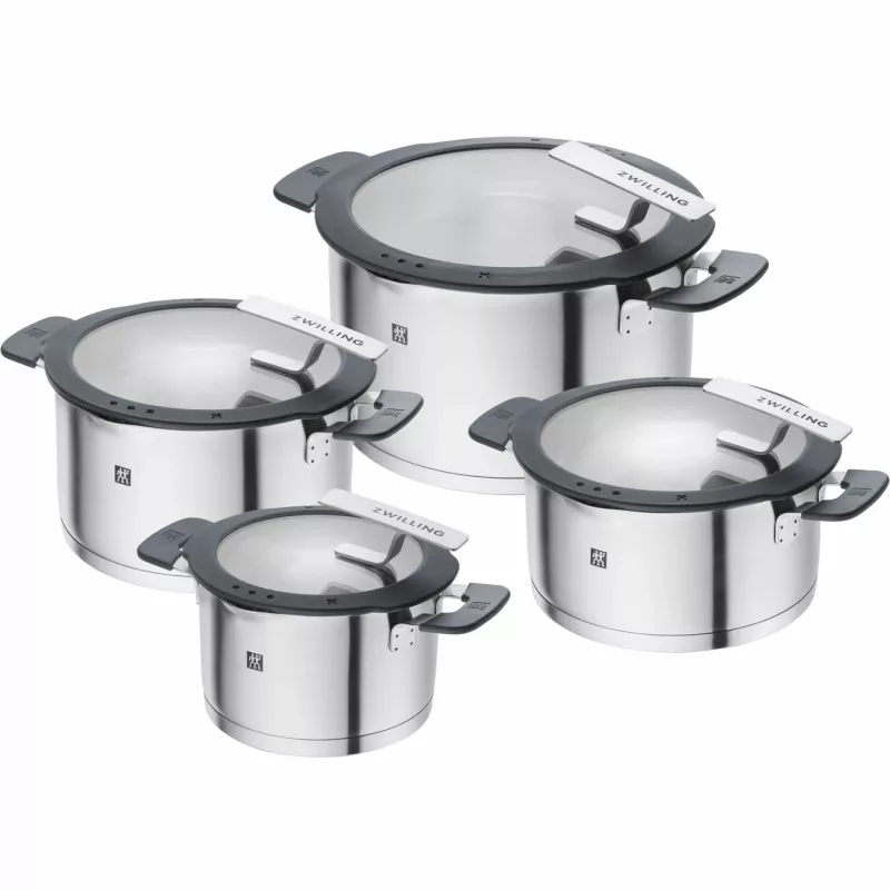 ZWILLING SIMPLIFY 66870-004-0 Pots set Stainless steel 4 pcs. Silver Black