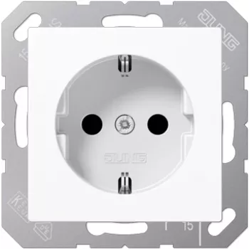 Socket outlet Jung A 520 WW, CEE 7/3, 250 V, 16 A, white, duroplast