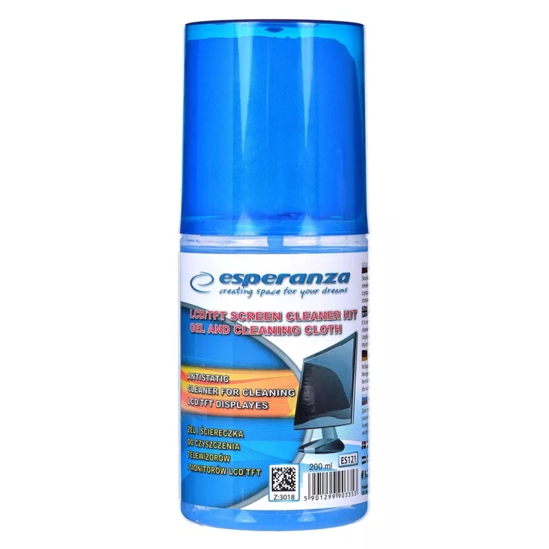 Screen cleaning kit ESPERANZA ES121 for LCD/TFT/Plasma, 200 ml