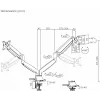 ART Desk holder for 2 LCD monitors 17-35''