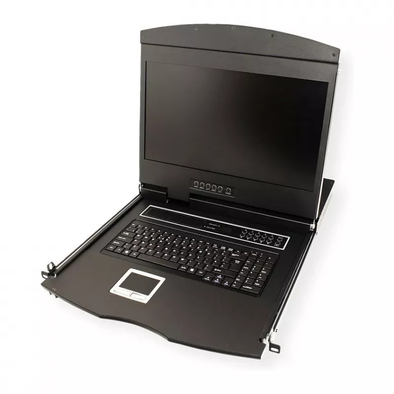 Rack console VALUE 26.99.0123, 17 inch (43.2 cm) LCD, 1280×1024, 1U, French keyboard, black