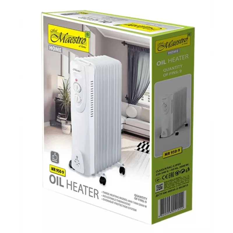 Electric Heater Maestro Oil-Filled Radiator 9 ribs 2000W MR 950 9